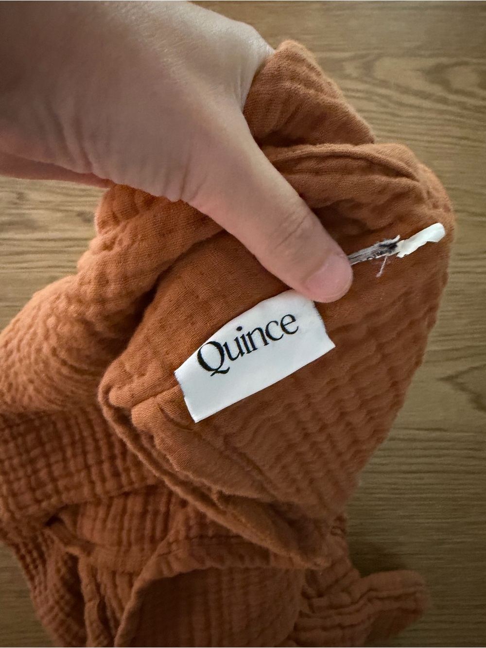Quince Rust Waffle-Knit Standard pillow cases